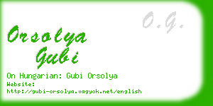 orsolya gubi business card